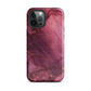 Bordeaux Pink | Dark Pink Marble Tough iPhone Case