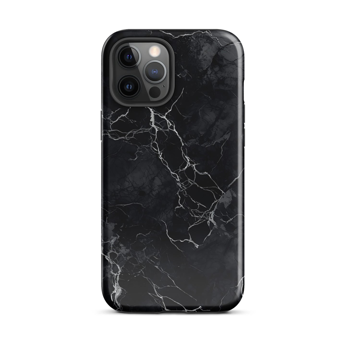 Onyx Opulence | Black Marble Design Tough iPhone Case