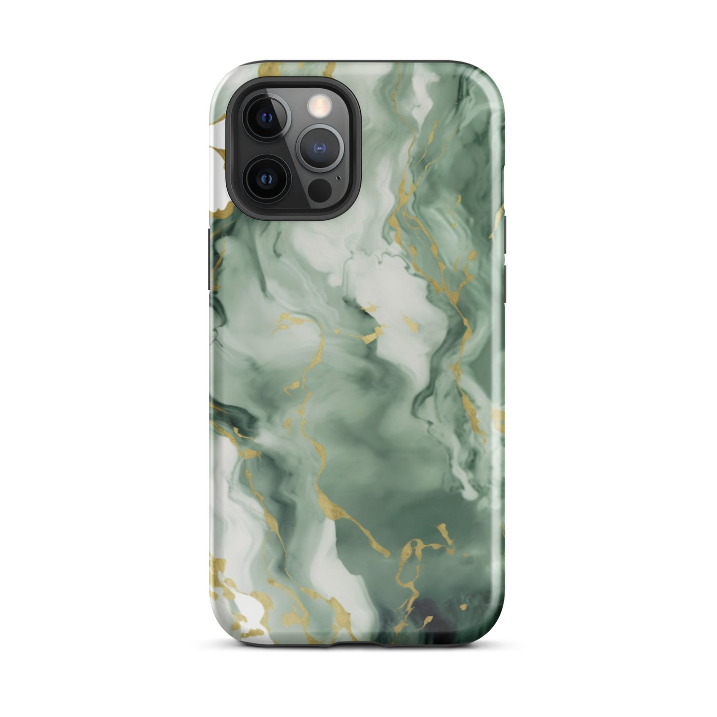 Matcha | Dark Green & Gold Tough iPhone Case