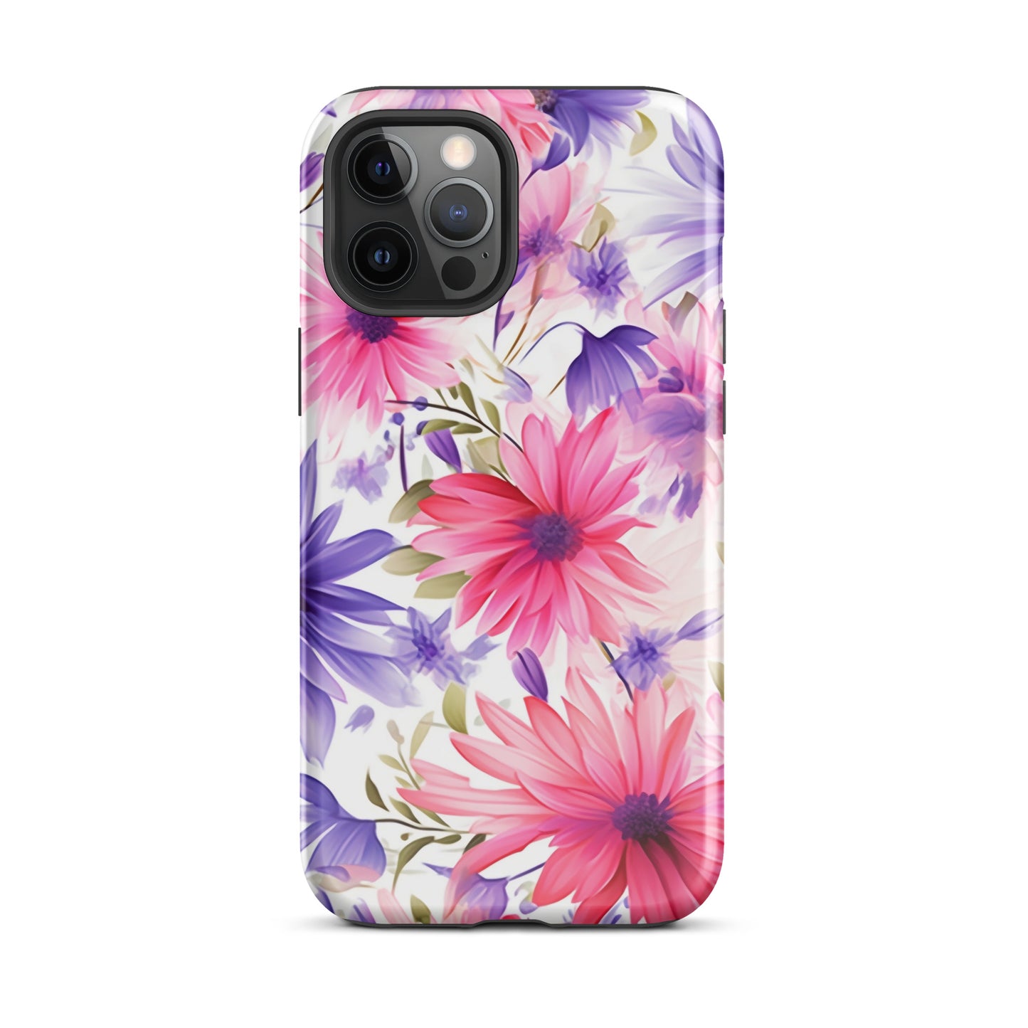 Blossom Ballet | Pink & Purple Flower Tough iPhone Case