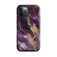 Eclipse | Black Purple & Gold Marble Tough iPhone Case