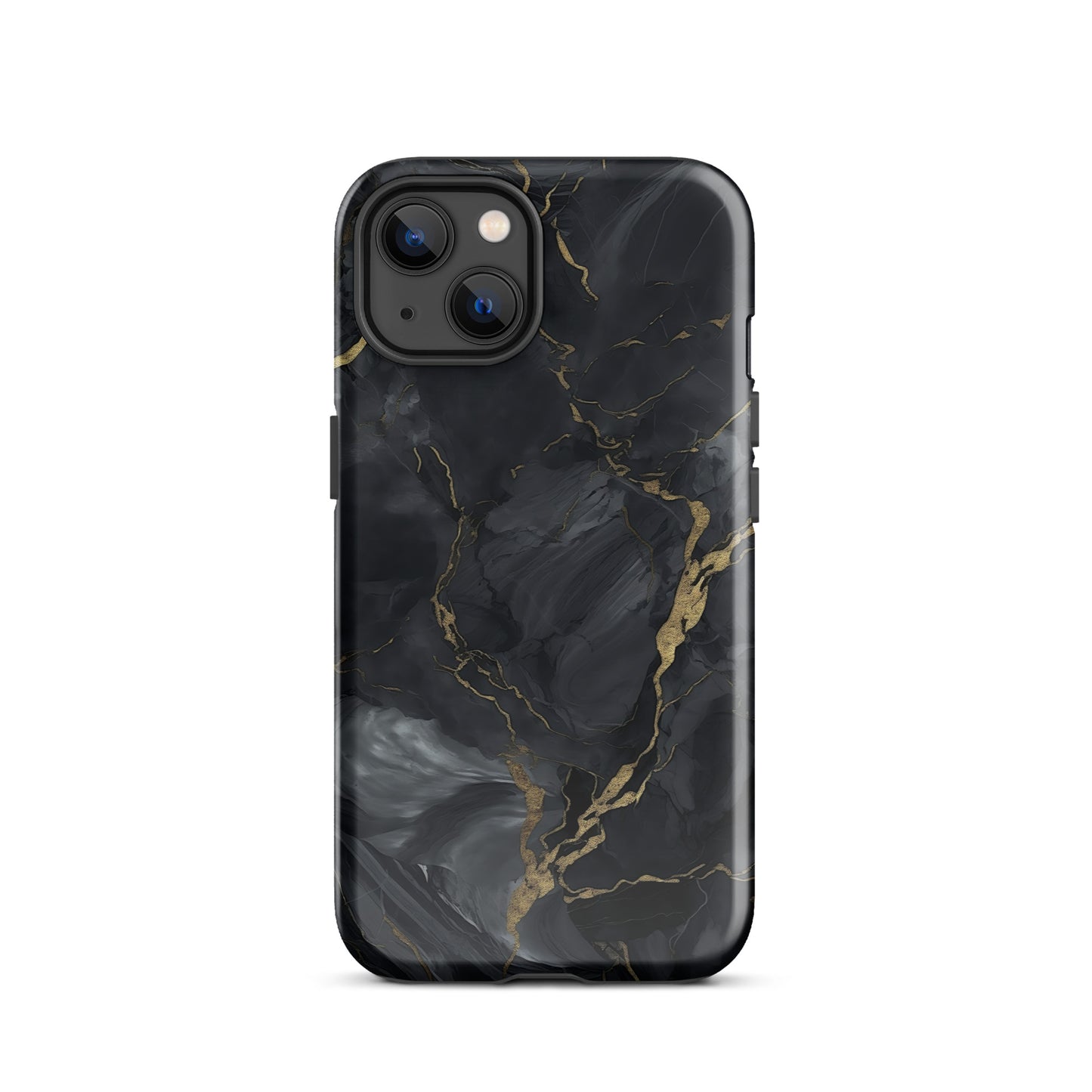 Obsidian Aurum | Black & Gold Marble Design Tough iPhone Case