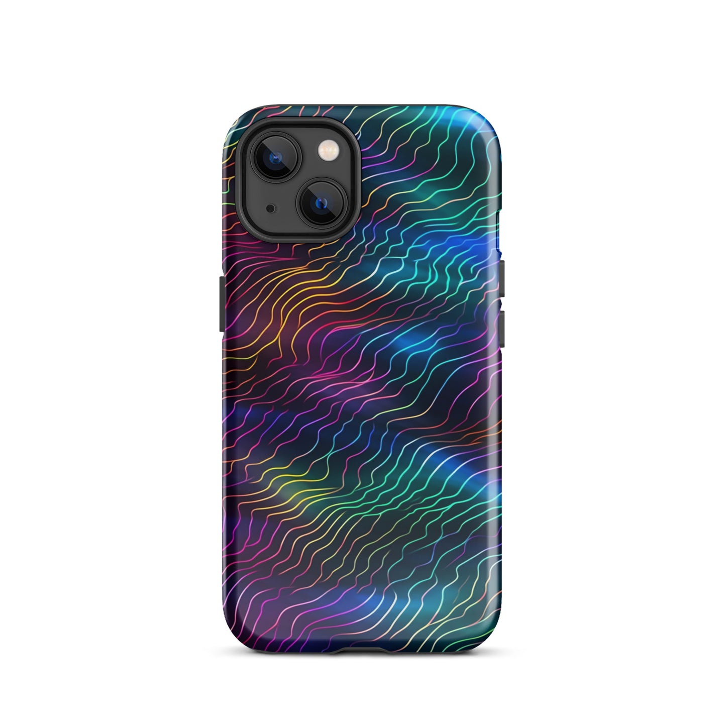 Sonic Resonance | Multi Color Dimension Sound Waves Tough iPhone Case