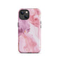 Petal Veins | Pink Marble Color Designs Tough iPhone Case