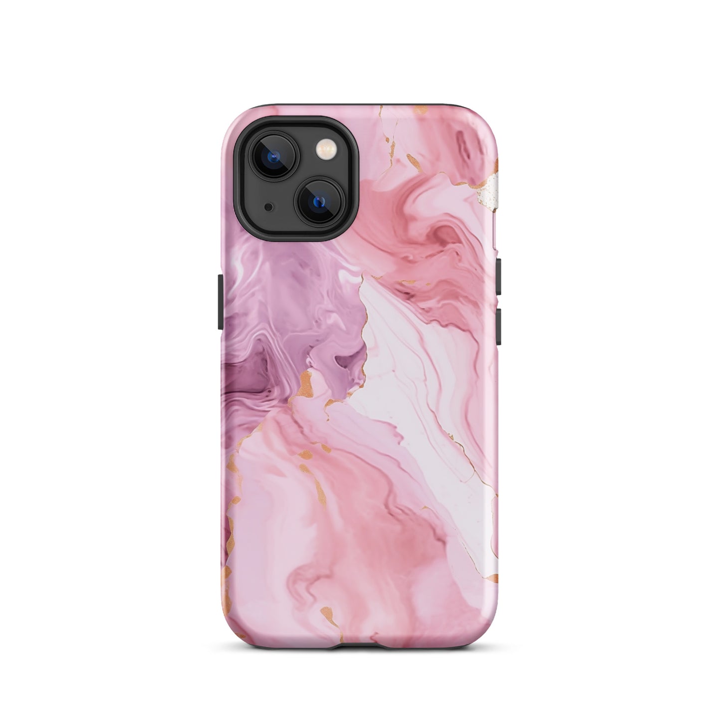 Petal Veins | Pink Marble Color Designs Tough iPhone Case