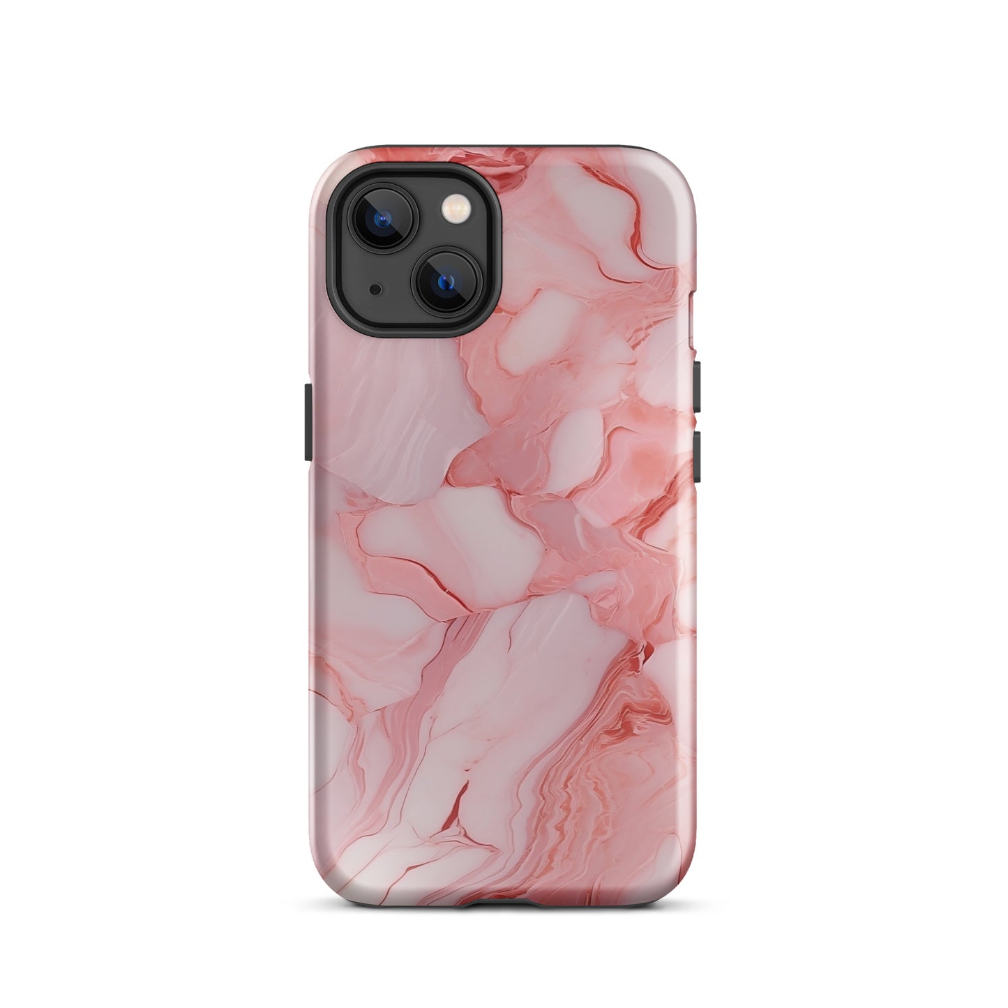 Coral Whispers | Pink & Coral Marble Design Tough iPhone Case
