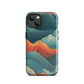 Iridescent Mountains | Multi Color Mountains Design Tough iPhone Case
