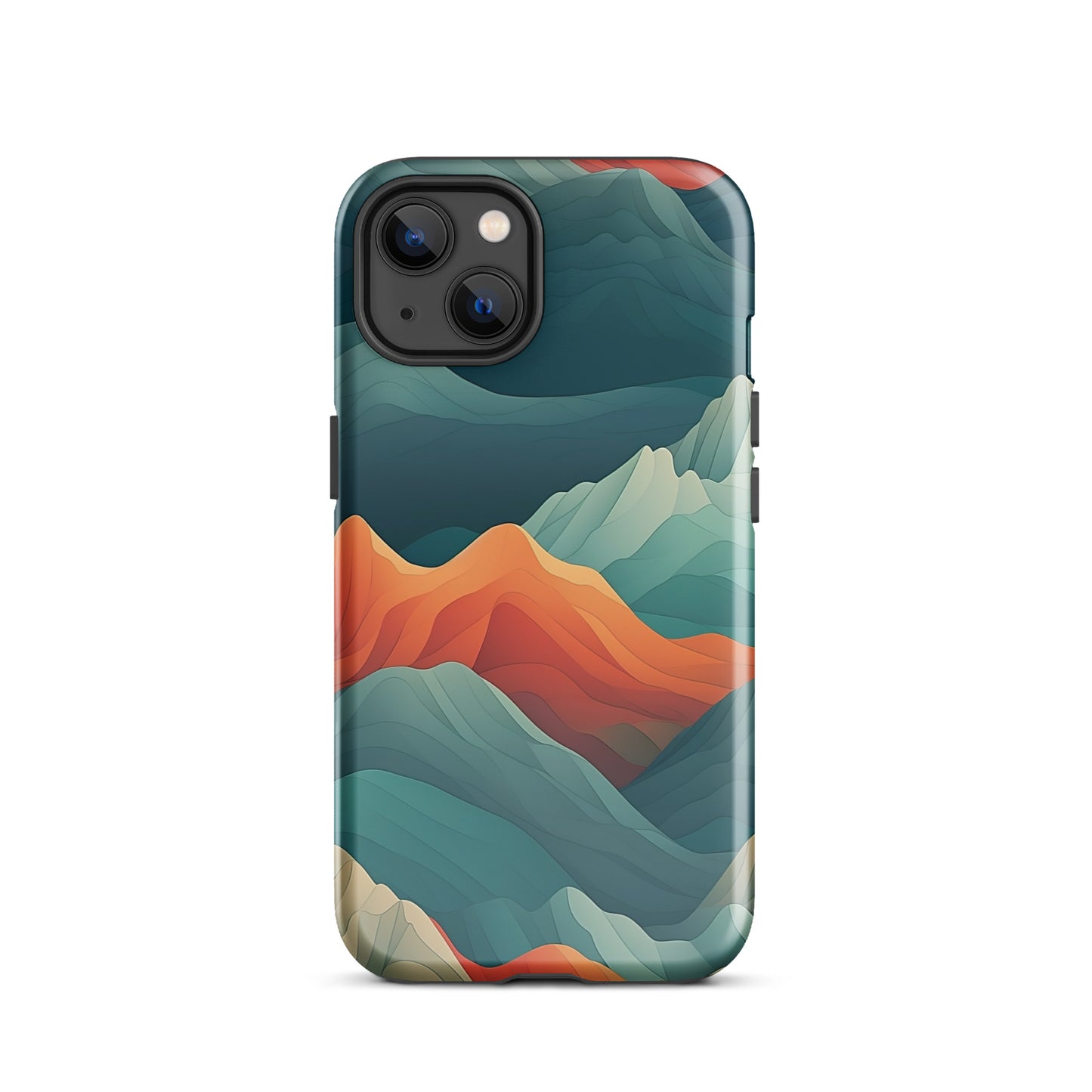 Iridescent Mountains | Multi Color Mountains Design Tough iPhone Case