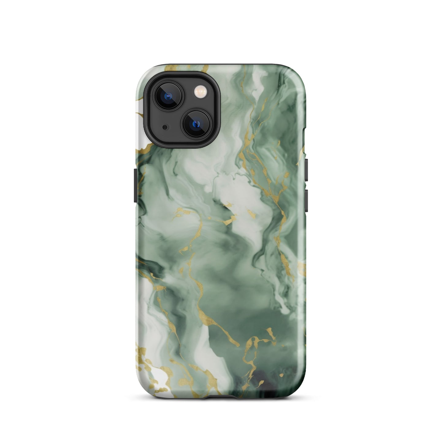 Matcha | Dark Green & Gold Tough iPhone Case