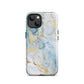 Angel Mist | White & Light Blue Gold Marble Tough iPhone Case