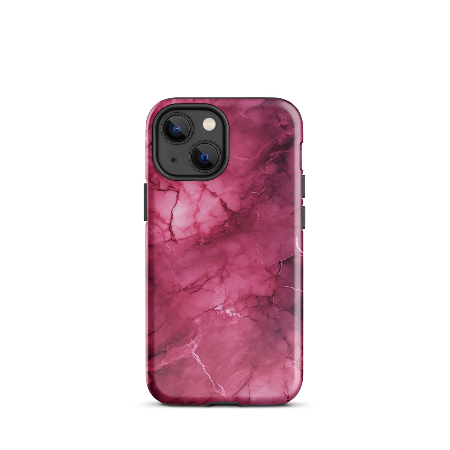 Noir Pink | Dark Pink Marble Design Tough iPhone Case