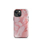 Coral Whispers | Pink & Coral Marble Design Tough iPhone Case