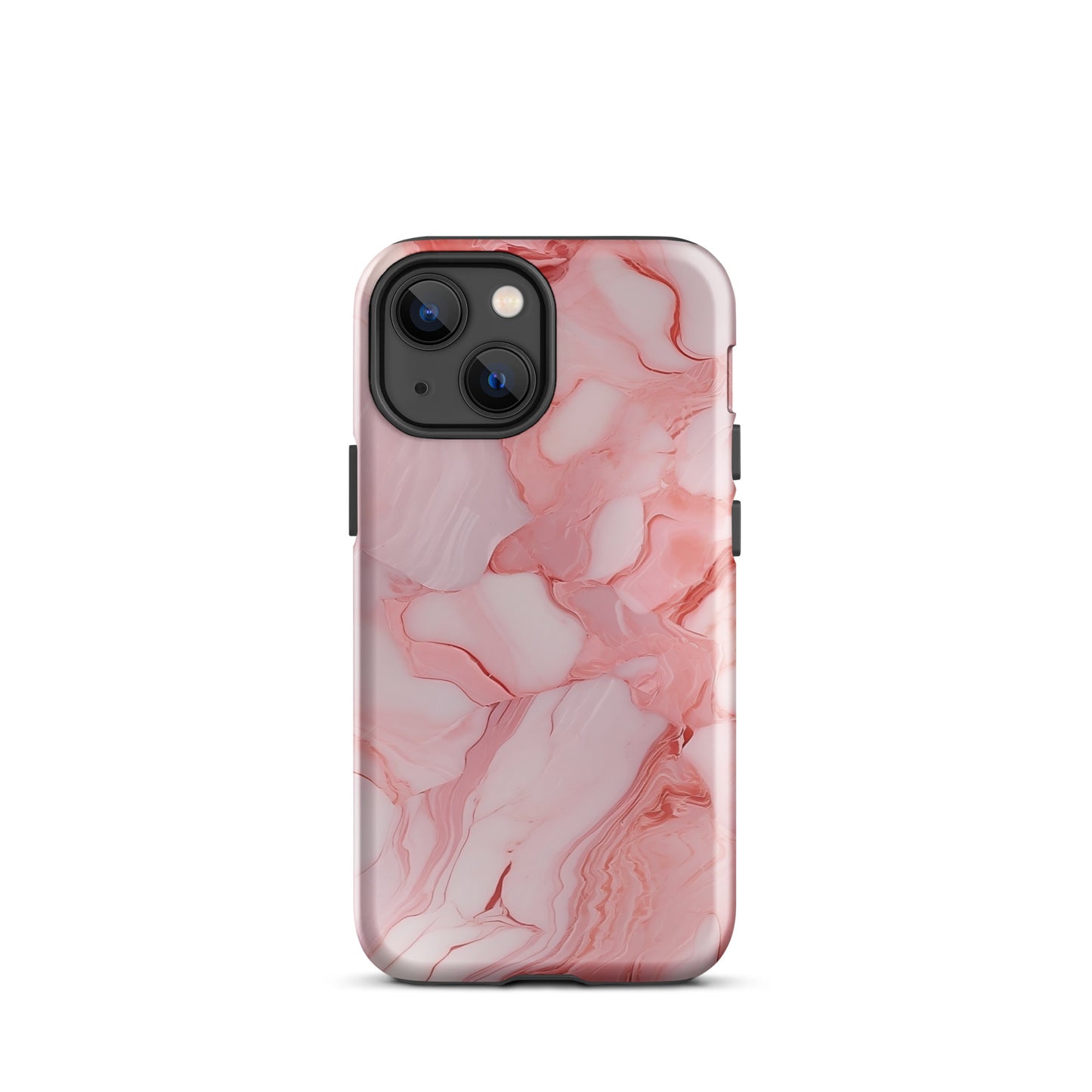Coral Whispers | Pink & Coral Marble Design Tough iPhone Case