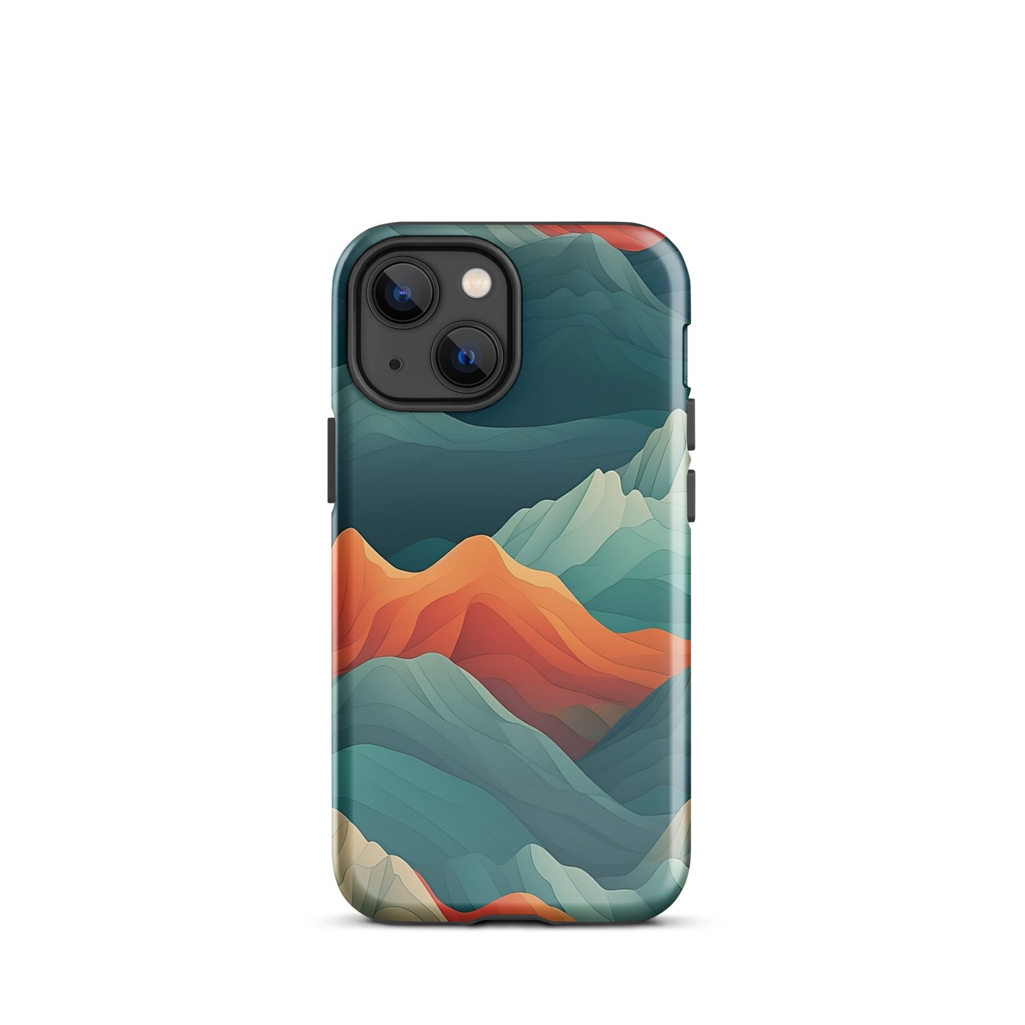 Iridescent Mountains | Multi Color Mountains Design Tough iPhone Case