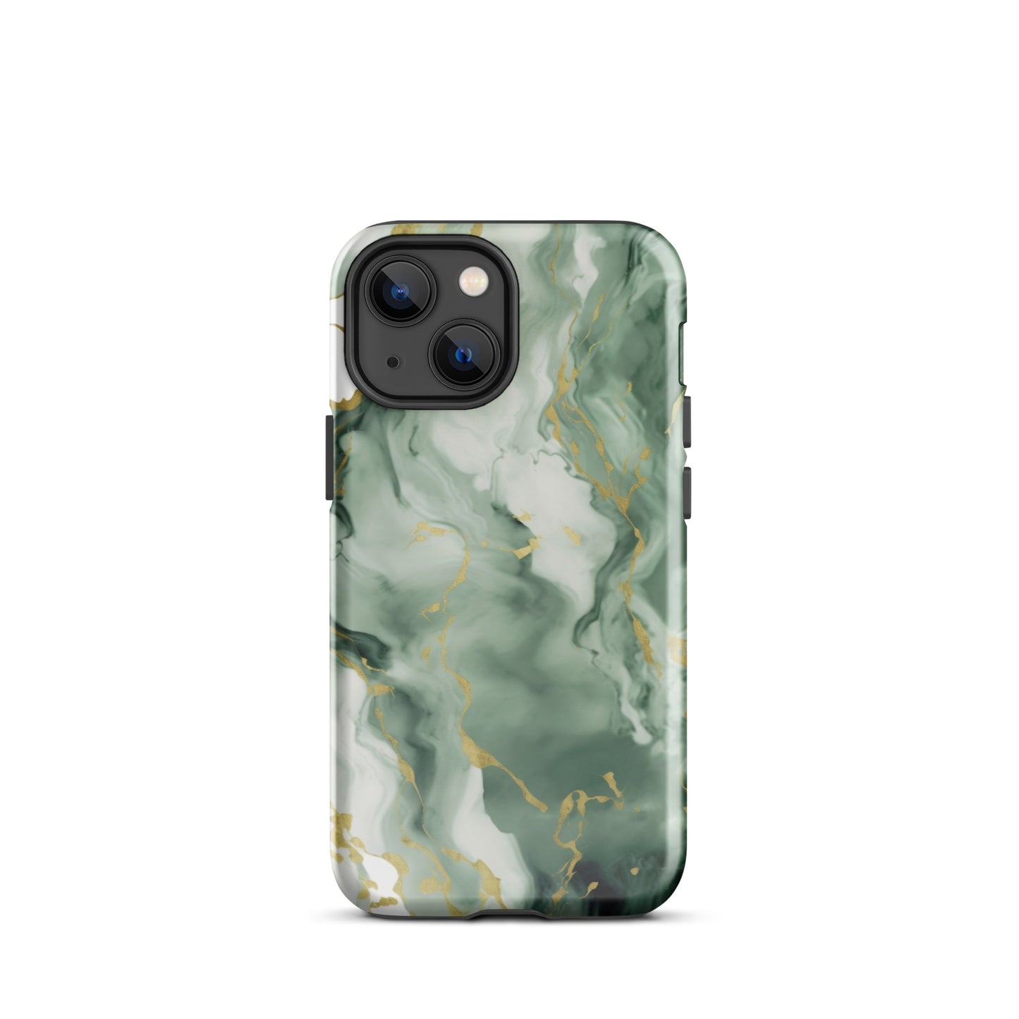 Matcha | Dark Green & Gold Tough iPhone Case