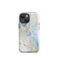 Angel Mist | White & Light Blue Gold Marble Tough iPhone Case