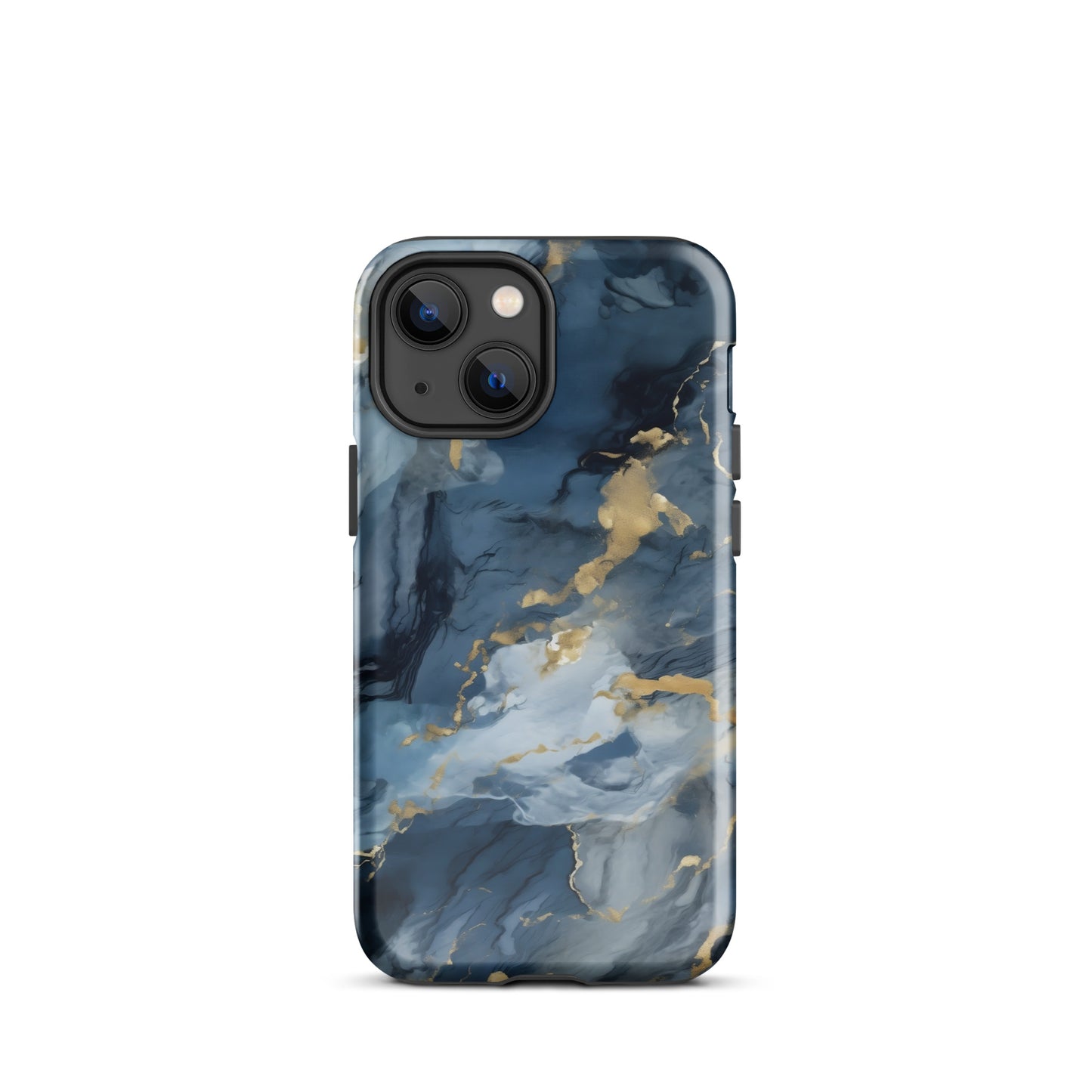 Nightstorm | Dark Blue & Gold Marble Tough iPhone Case