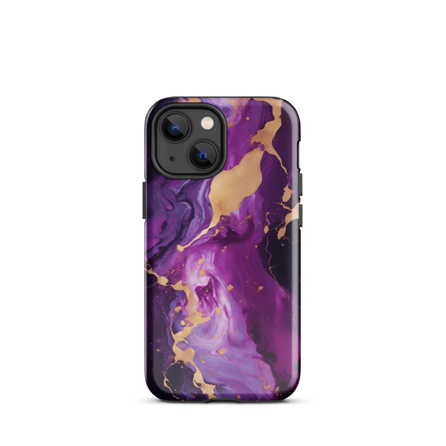 Abyss | Purple & Gold Marble Tough iPhone Case