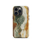 Geode Scale | Amber & Green Marble Tough iPhone Case