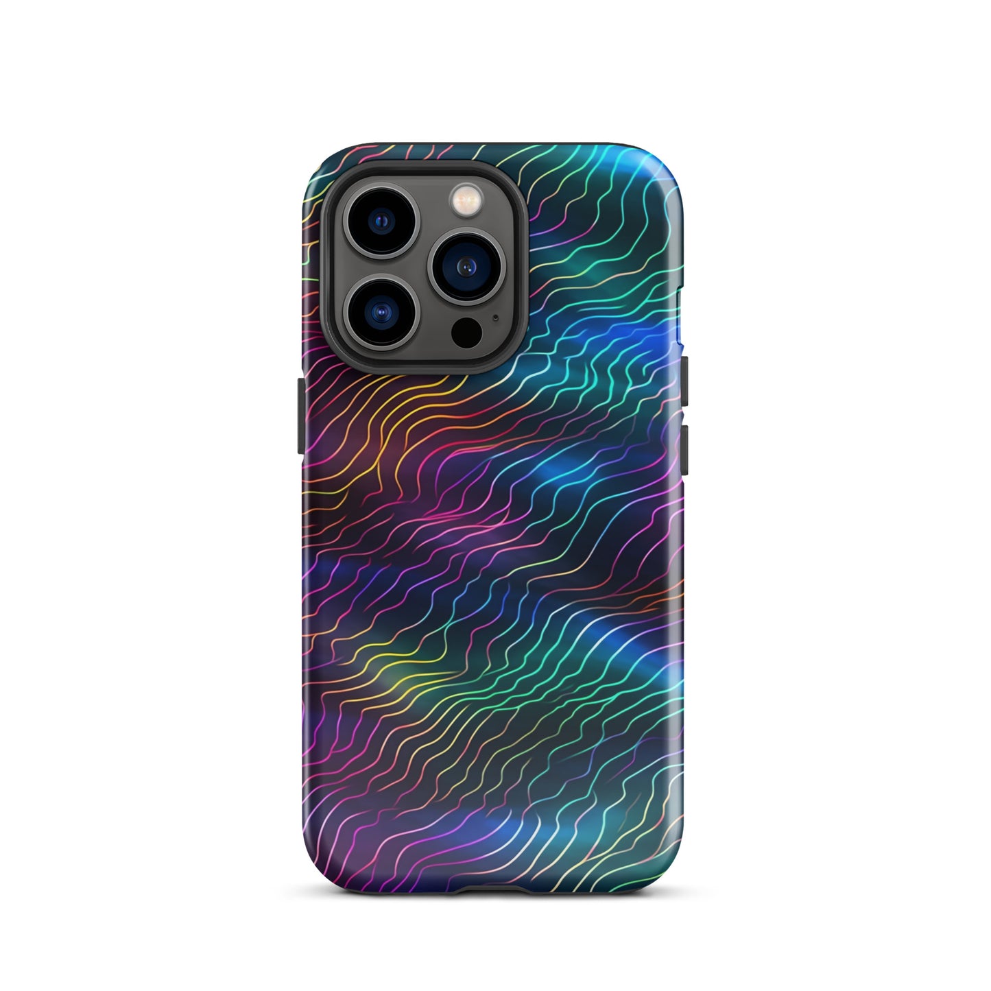 Sonic Resonance | Multi Color Dimension Sound Waves Tough iPhone Case
