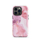 Petal Veins | Pink Marble Color Designs Tough iPhone Case