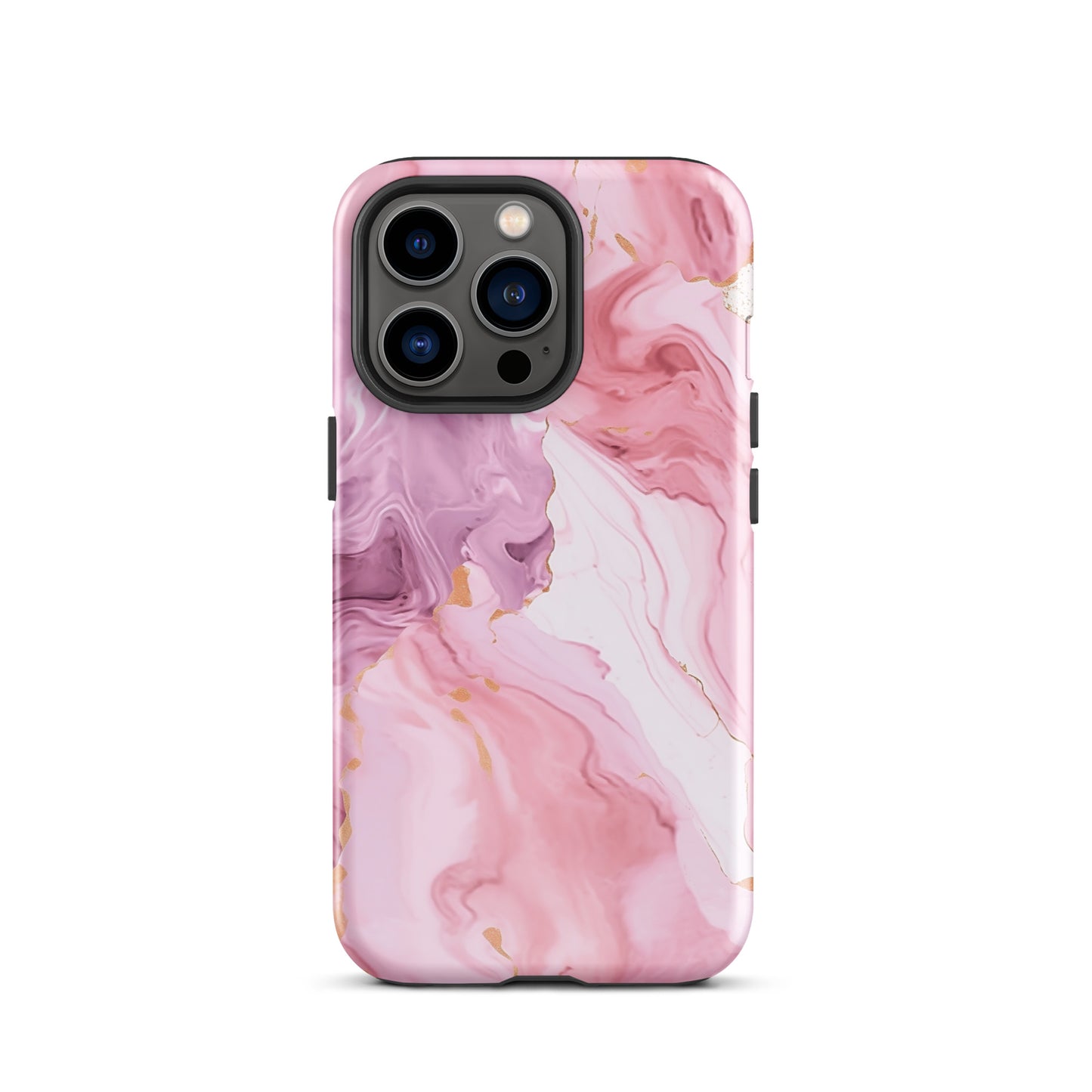 Petal Veins | Pink Marble Color Designs Tough iPhone Case