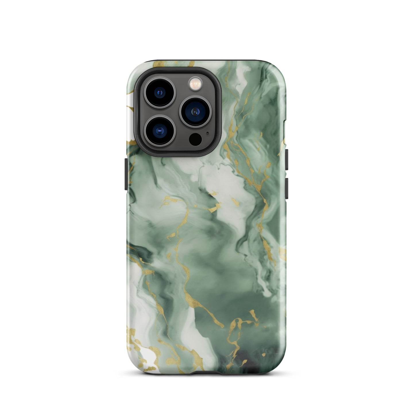 Matcha | Dark Green & Gold Tough iPhone Case
