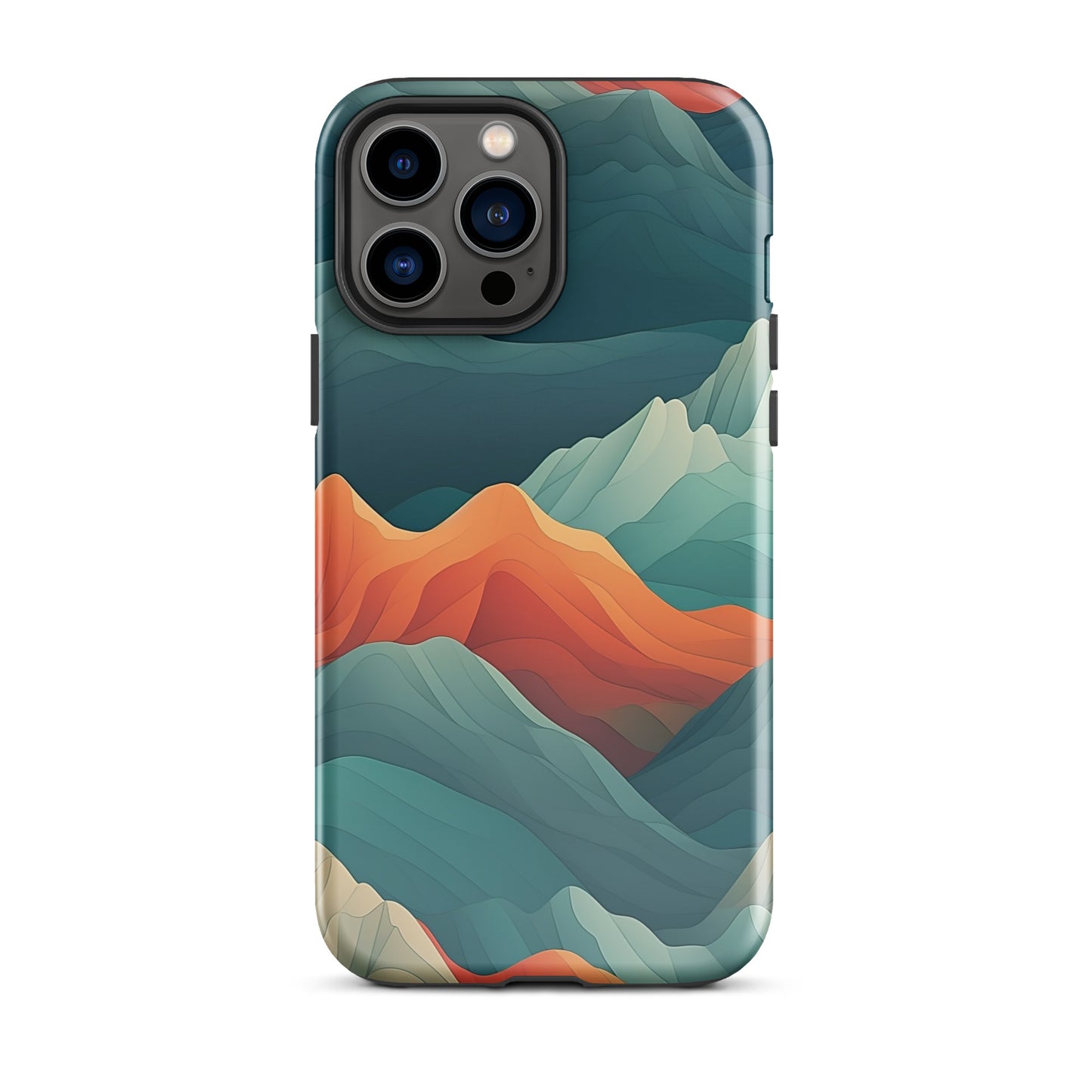 Iridescent Mountains | Multi Color Mountains Design Tough iPhone Case