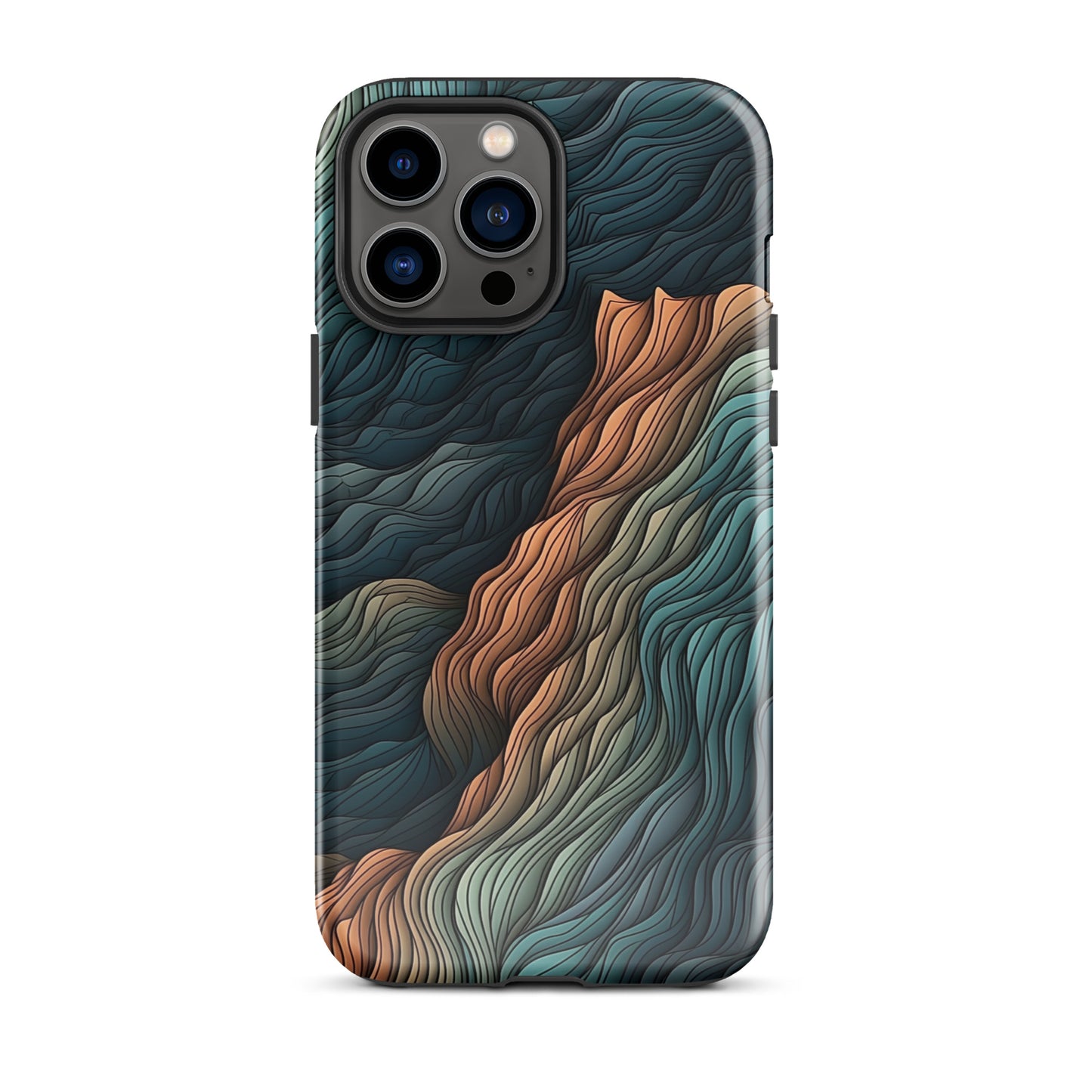 Opulent Ridges | Mountainous Ridges Multi Color Design Tough iPhone Case