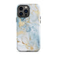 Angel Mist | White & Light Blue Gold Marble Tough iPhone Case