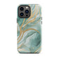 Mint Latte | Green & Gold Tough iPhone Case