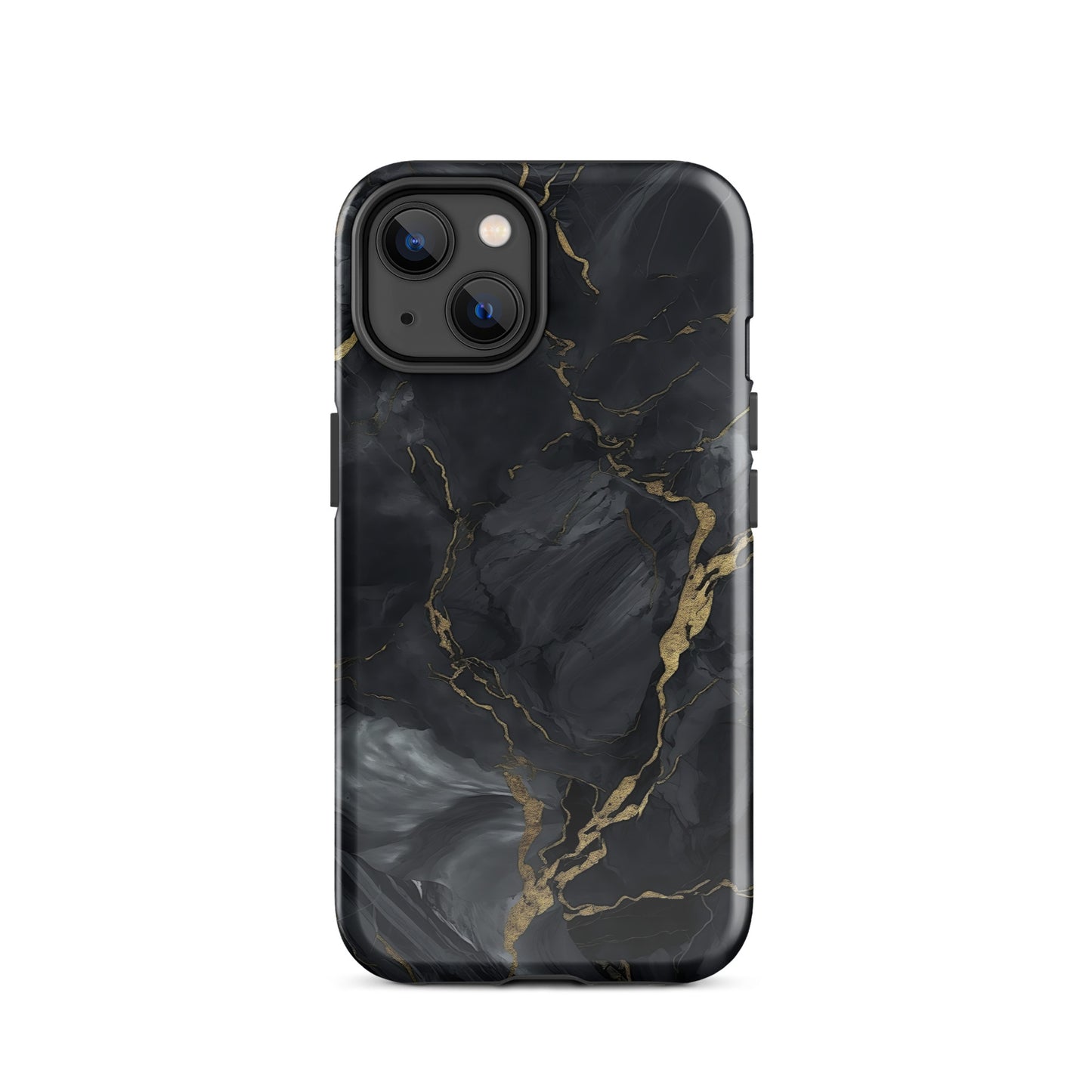 Obsidian Aurum | Black & Gold Marble Design Tough iPhone Case