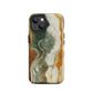 Geode Scale | Amber & Green Marble Tough iPhone Case