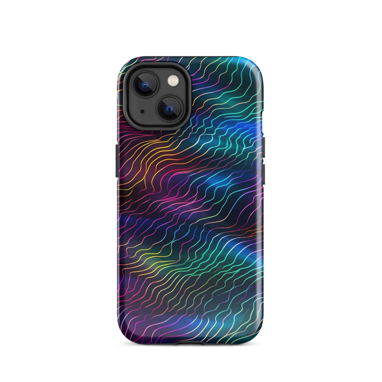 Sonic Resonance | Multi Color Dimension Sound Waves Tough iPhone Case