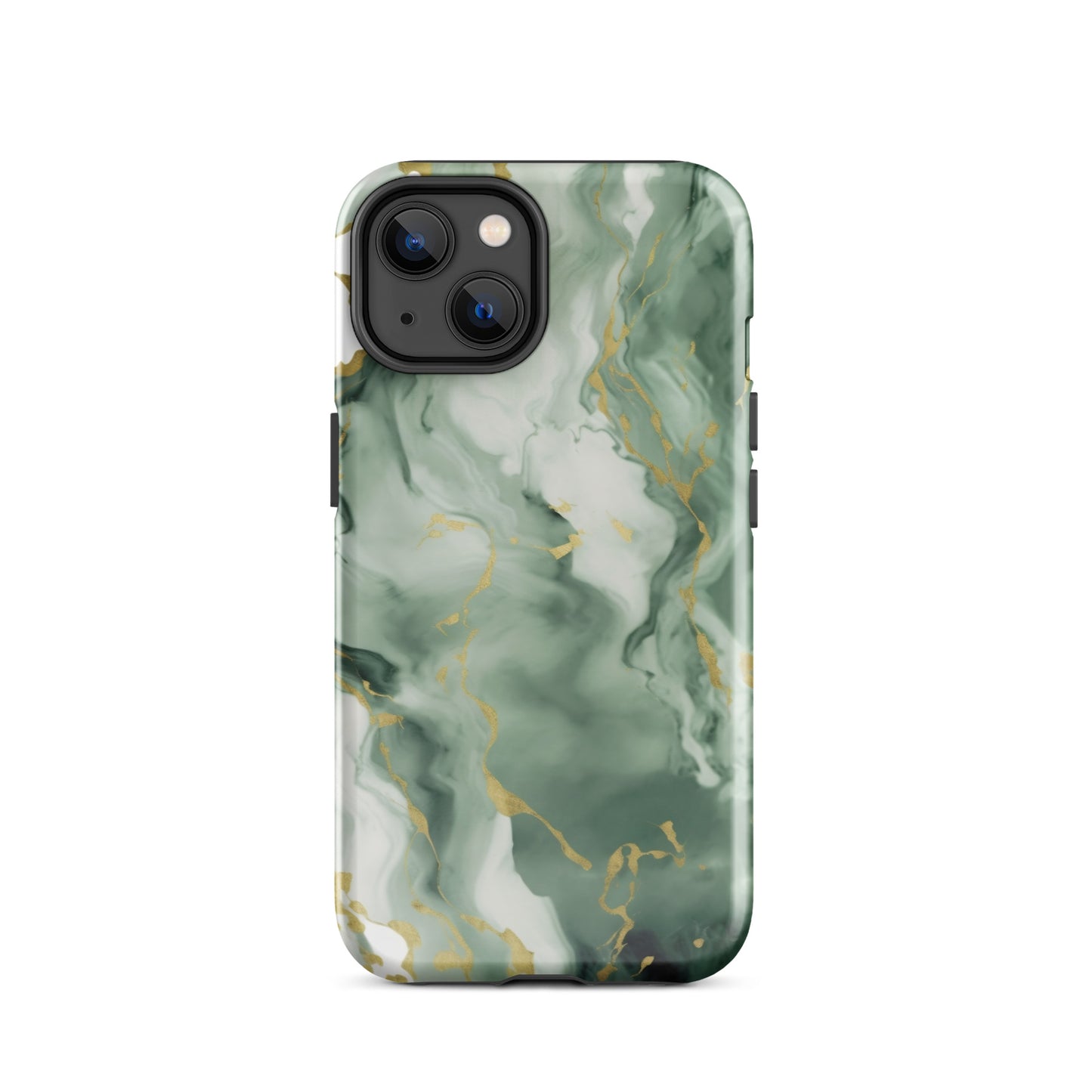Matcha | Dark Green & Gold Tough iPhone Case