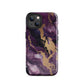 Eclipse | Black Purple & Gold Marble Tough iPhone Case