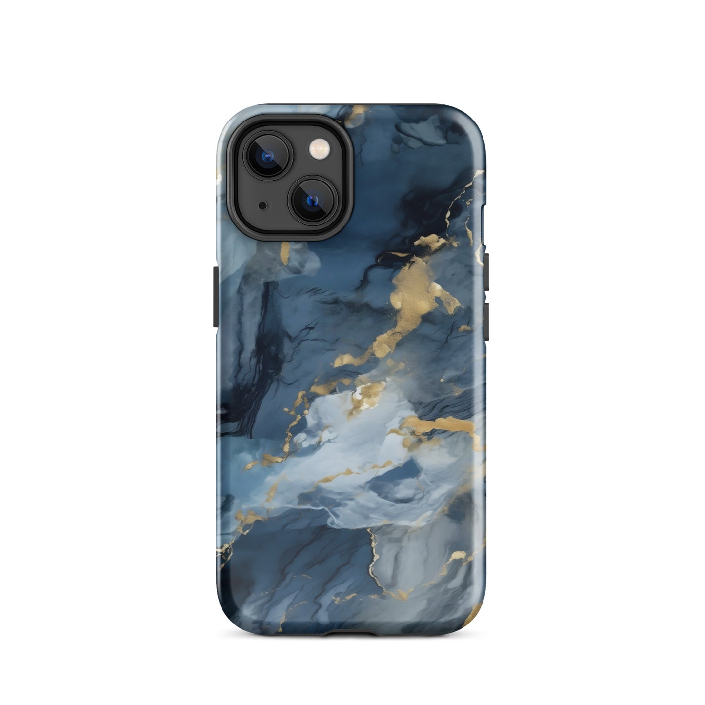 Nightstorm | Dark Blue & Gold Marble Tough iPhone Case