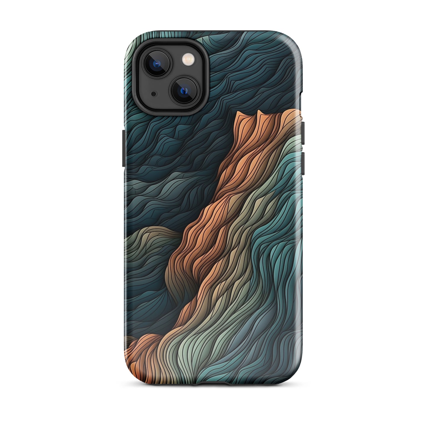 Opulent Ridges | Mountainous Ridges Multi Color Design Tough iPhone Case