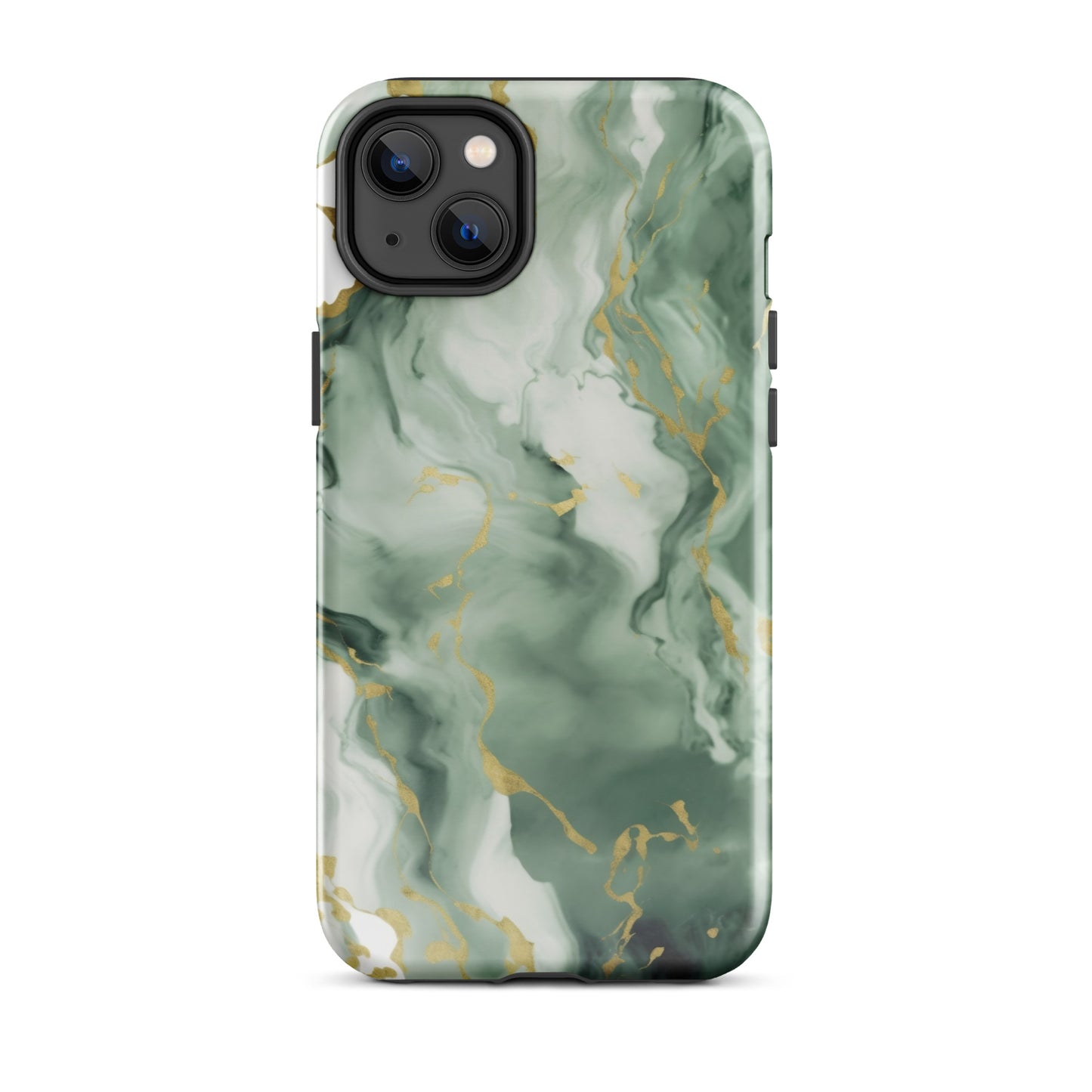 Matcha | Dark Green & Gold Tough iPhone Case