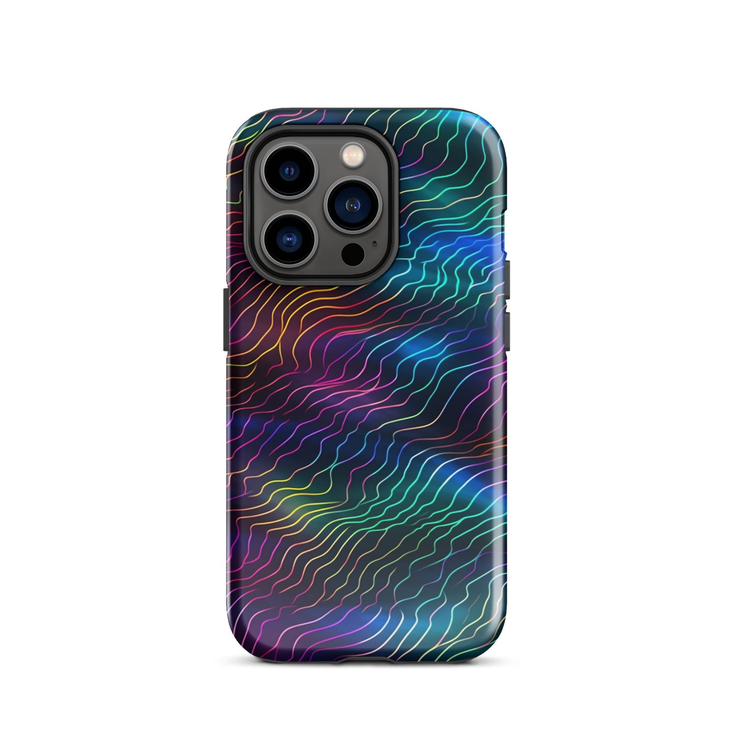 Sonic Resonance | Multi Color Dimension Sound Waves Tough iPhone Case