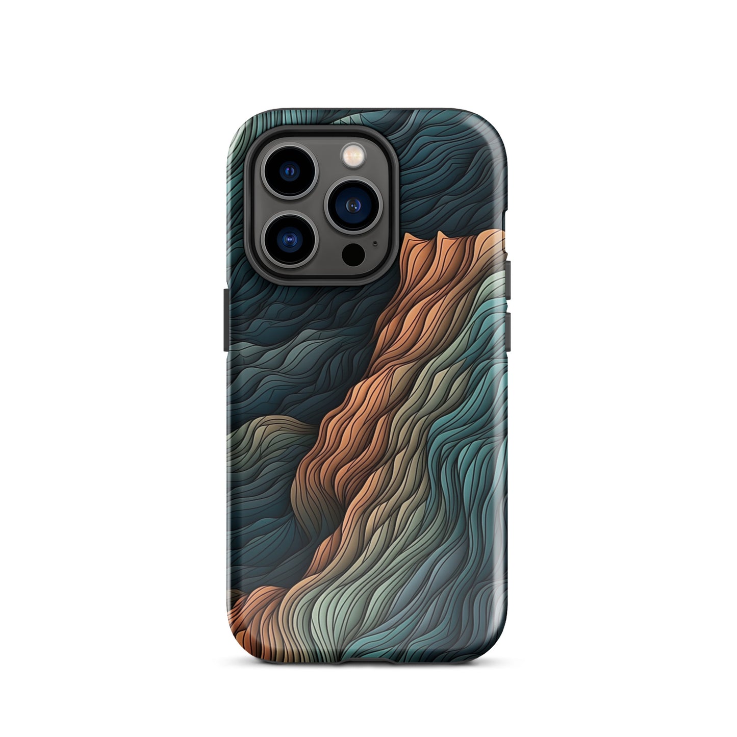 Opulent Ridges | Mountainous Ridges Multi Color Design Tough iPhone Case