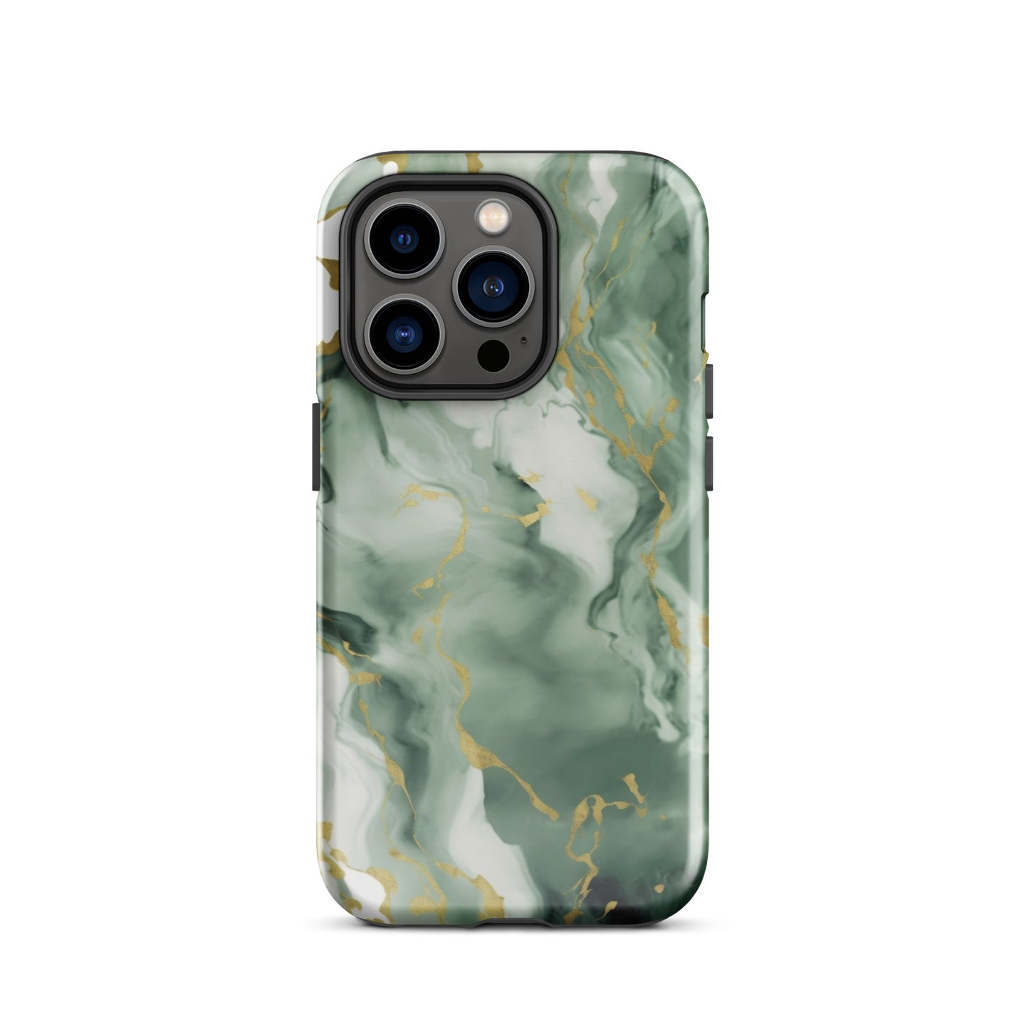 Matcha | Dark Green & Gold Tough iPhone Case