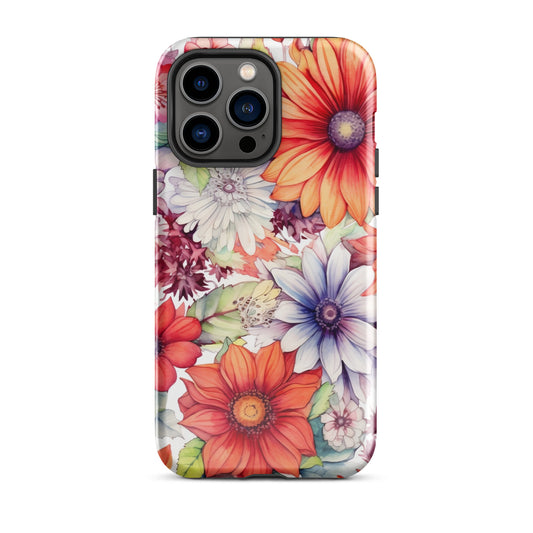 Vellichor Blossoms | Beautiful Multi Color Flowers Tough iPhone Case