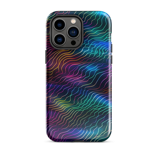Sonic Resonance | Multi Color Dimension Sound Waves Tough iPhone Case