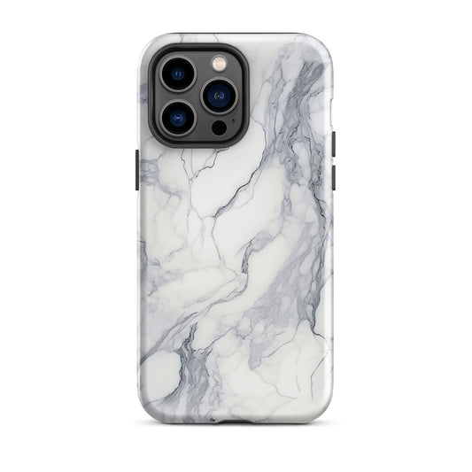 Ethereal | White & Grey Marble Design Tough iPhone Case