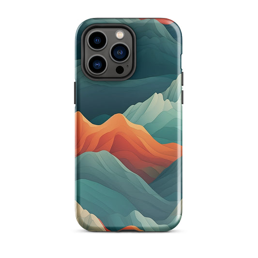 Iridescent Mountains | Multi Color Mountains Design Tough iPhone Case