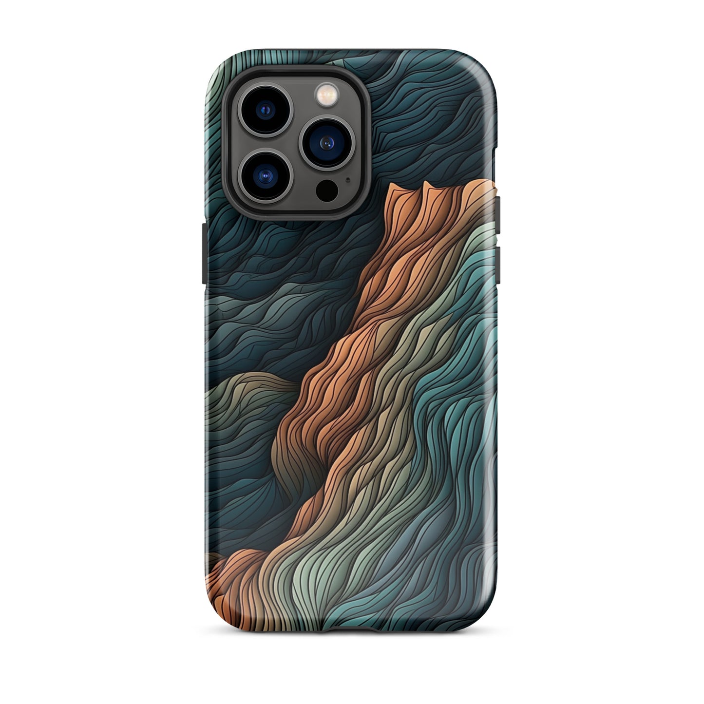 Opulent Ridges | Mountainous Ridges Multi Color Design Tough iPhone Case