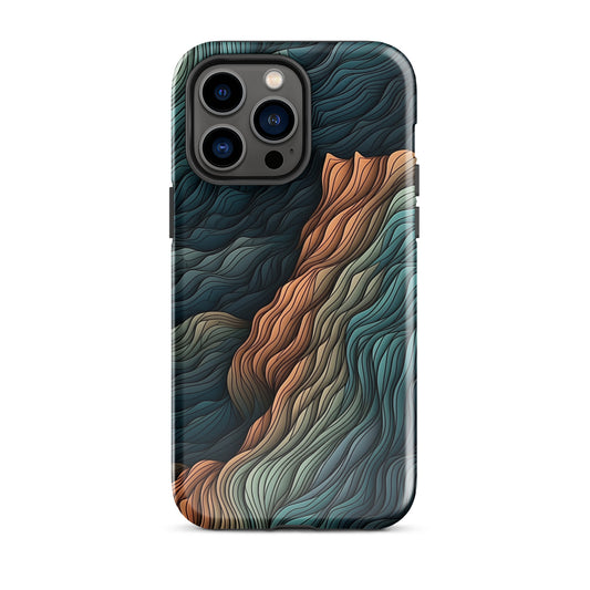 Opulent Ridges | Mountainous Ridges Multi Color Design Tough iPhone Case