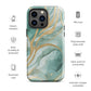 Mint Latte | Green & Gold Tough iPhone Case
