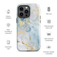 Angel Mist | White & Light Blue Gold Marble Tough iPhone Case